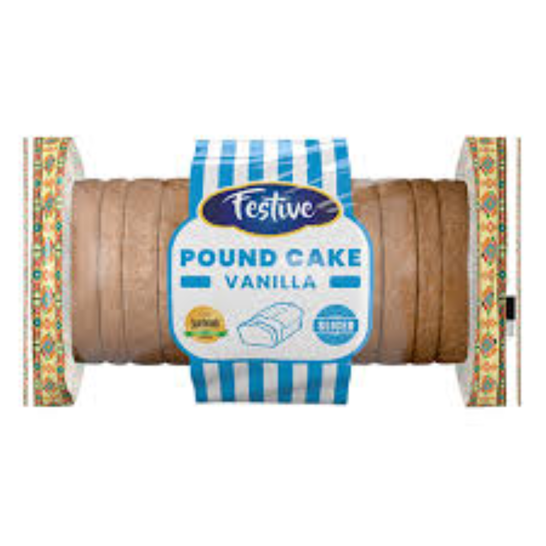 FESTIVE POUNDCAKE SLICED VANILLA 400G